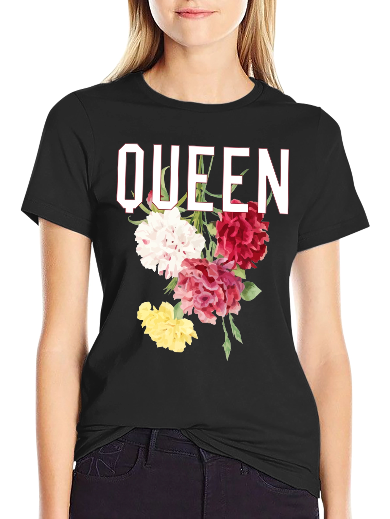 Queen Floral Graphic T-Shirt