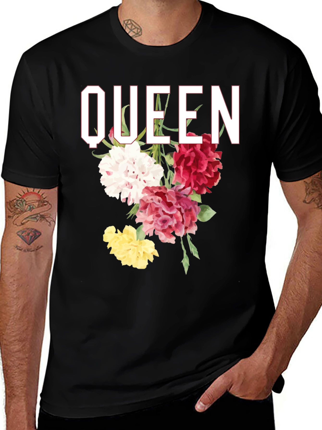 Queen Floral Graphic T-Shirt
