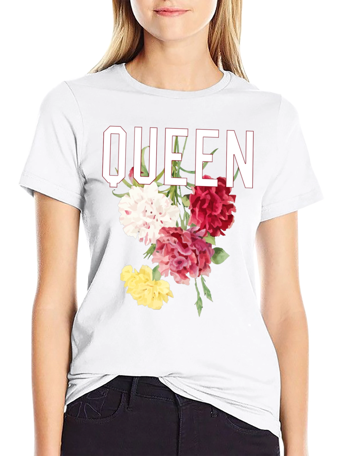 Queen Floral Graphic T-Shirt