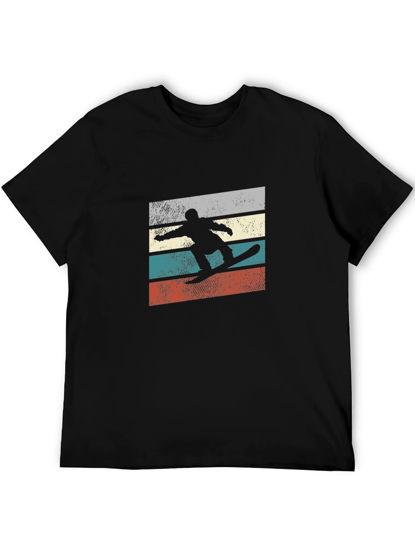 Retro Snowboarder Graphic Tee - Black