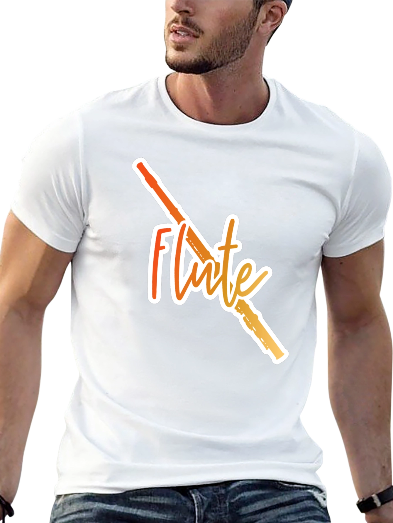 Flute Graphic Black T-Shirt