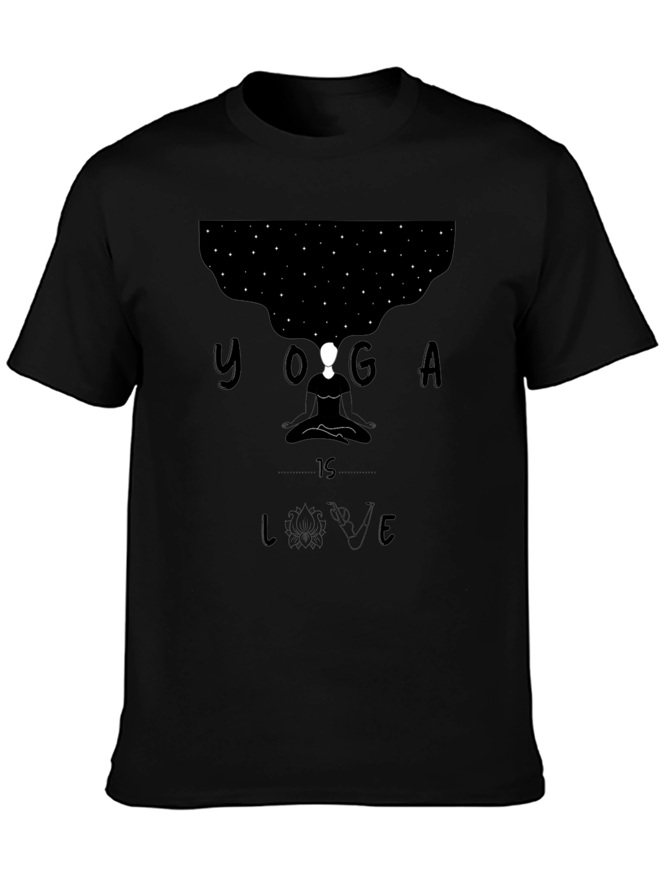 Yoga is Love Black Graphic Tee