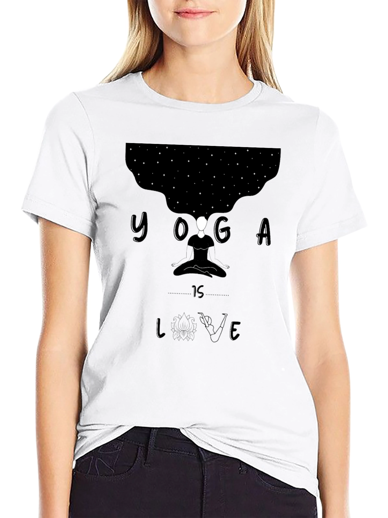 Yoga is Love Black Graphic Tee