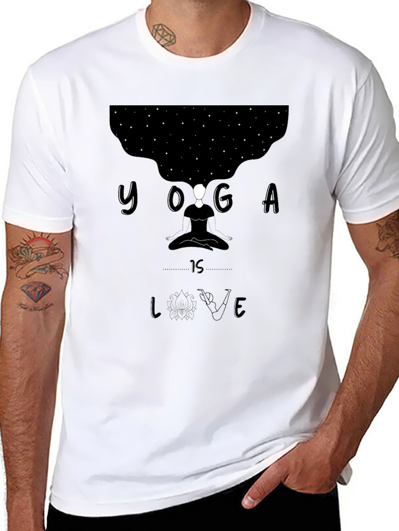 Yoga is Love Black Graphic Tee