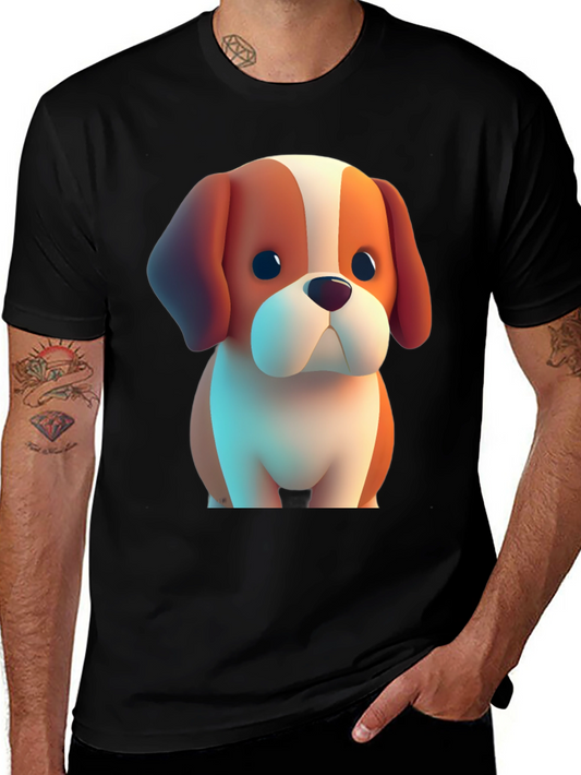 Cartoon Dog Graphic Tee - Soft & Stylish