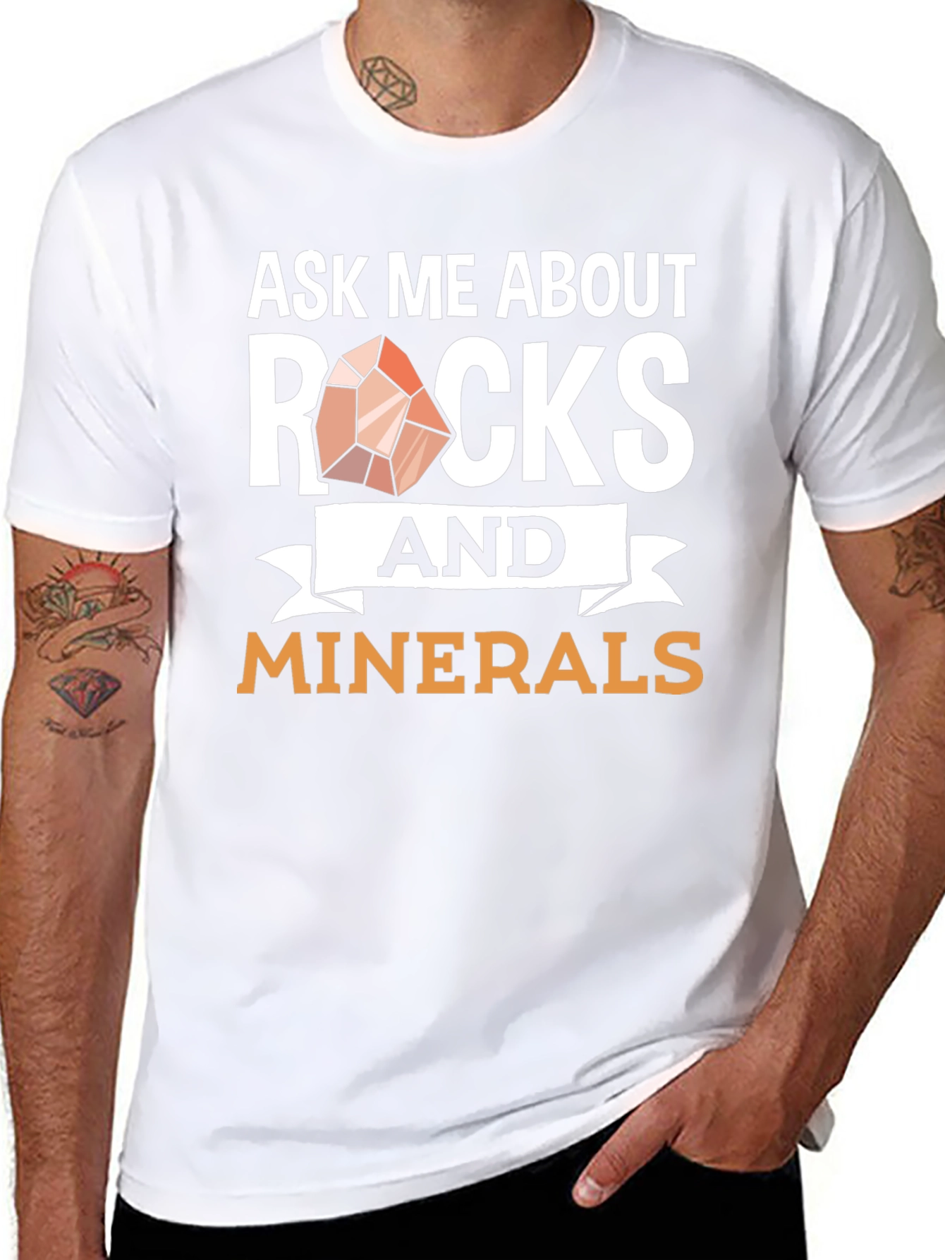 Ask Me About Rocks and Minerals Graphic Tee