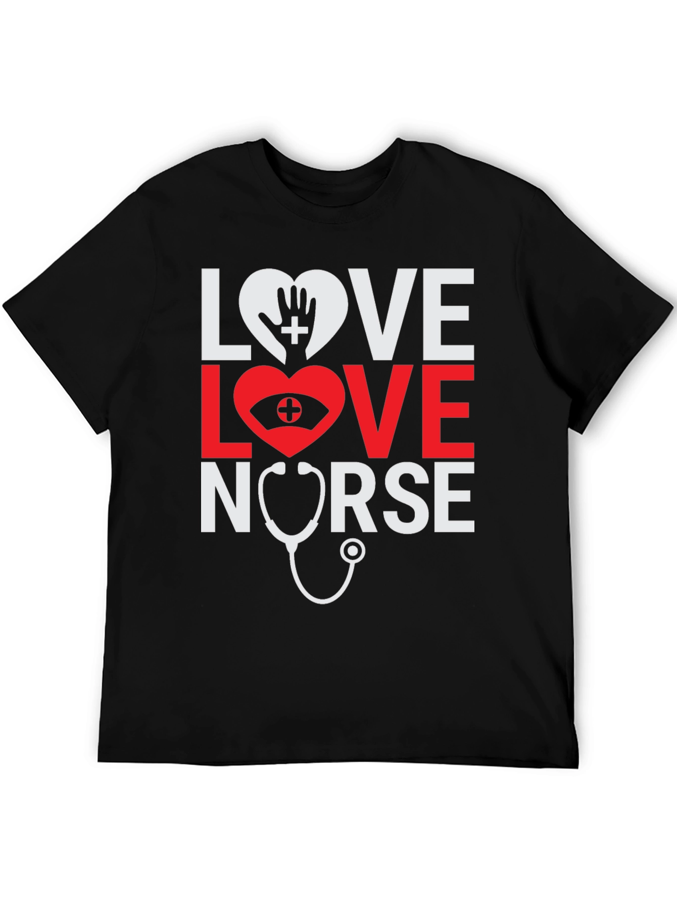 Love Nurse Black T-Shirt