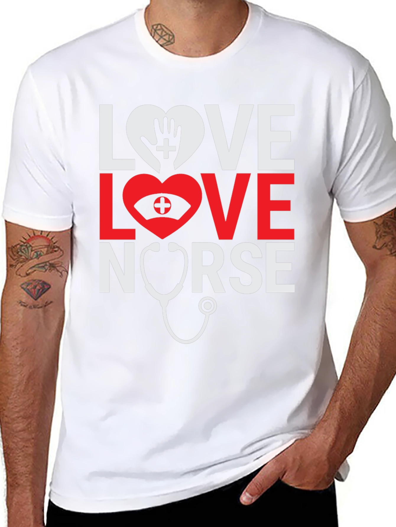 Love Nurse Black T-Shirt