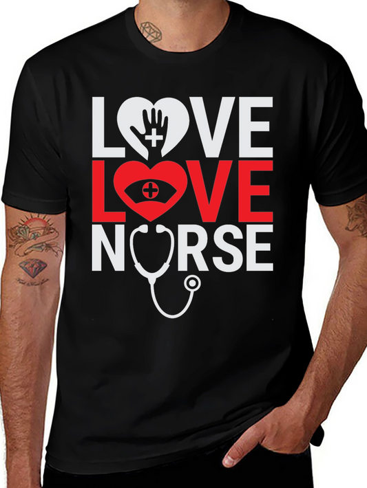 Love Nurse Black T-Shirt