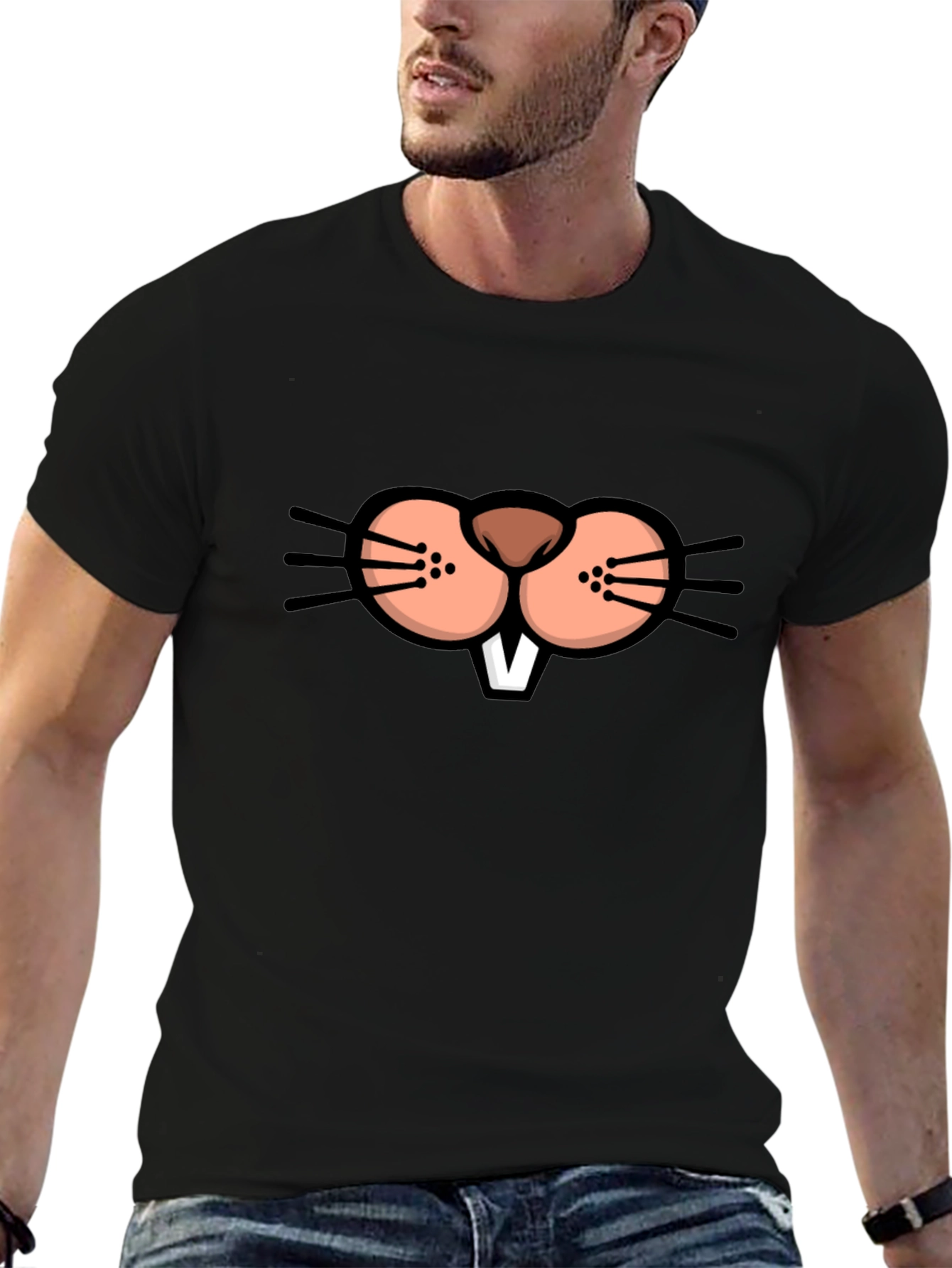 Funny Animal Face Graphic T-Shirt