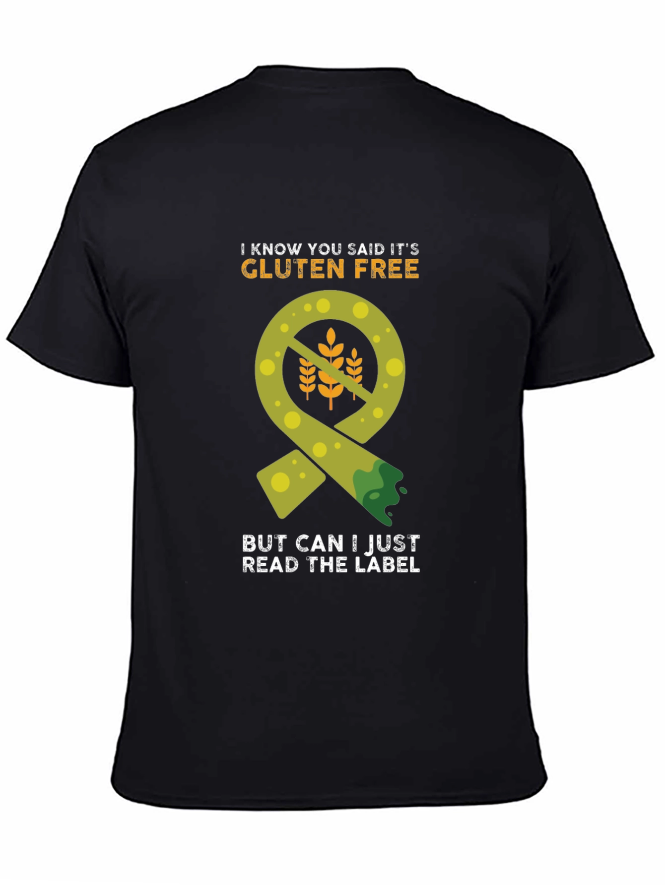 Gluten-Free Label Humor T-Shirt