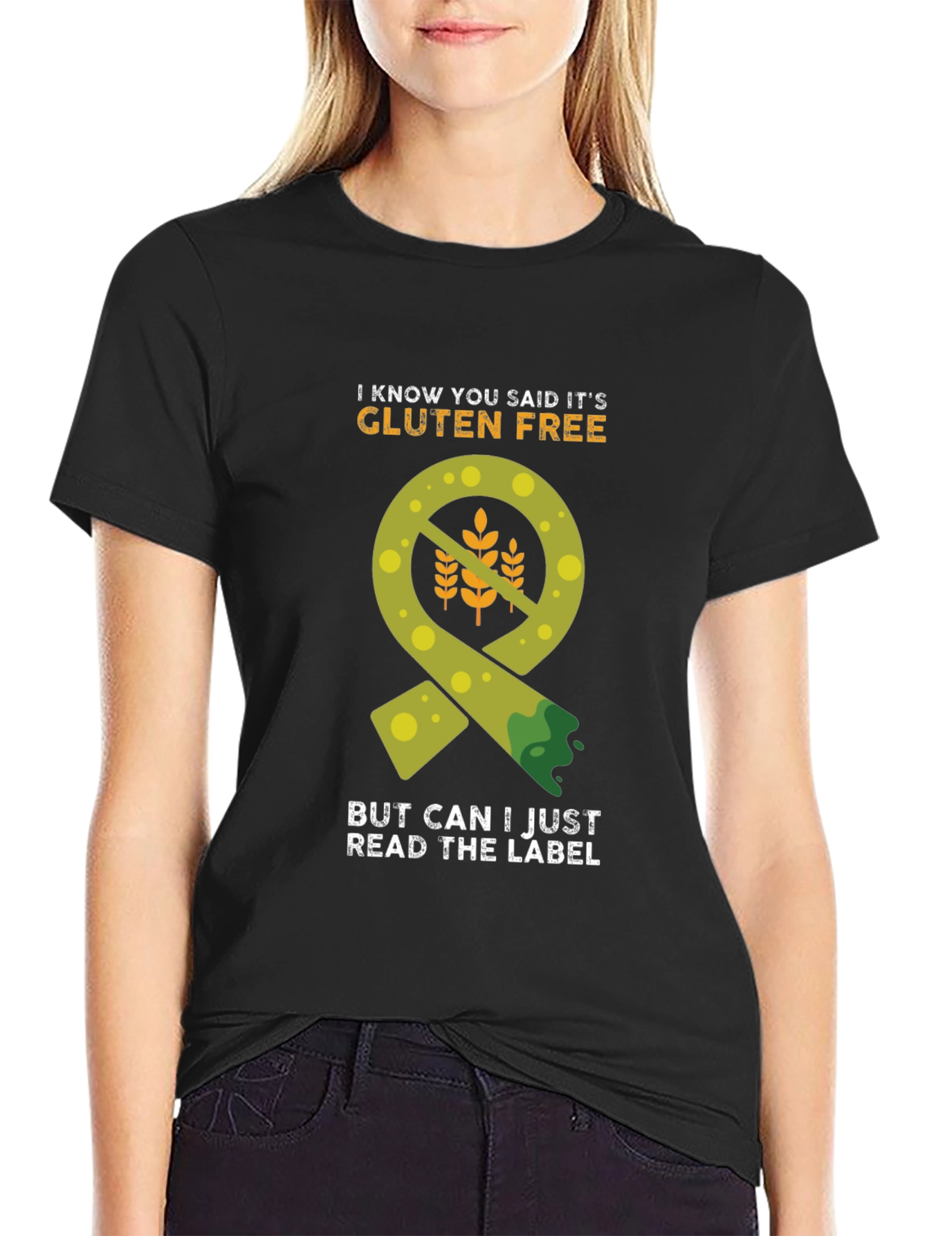 Gluten-Free Label Humor T-Shirt