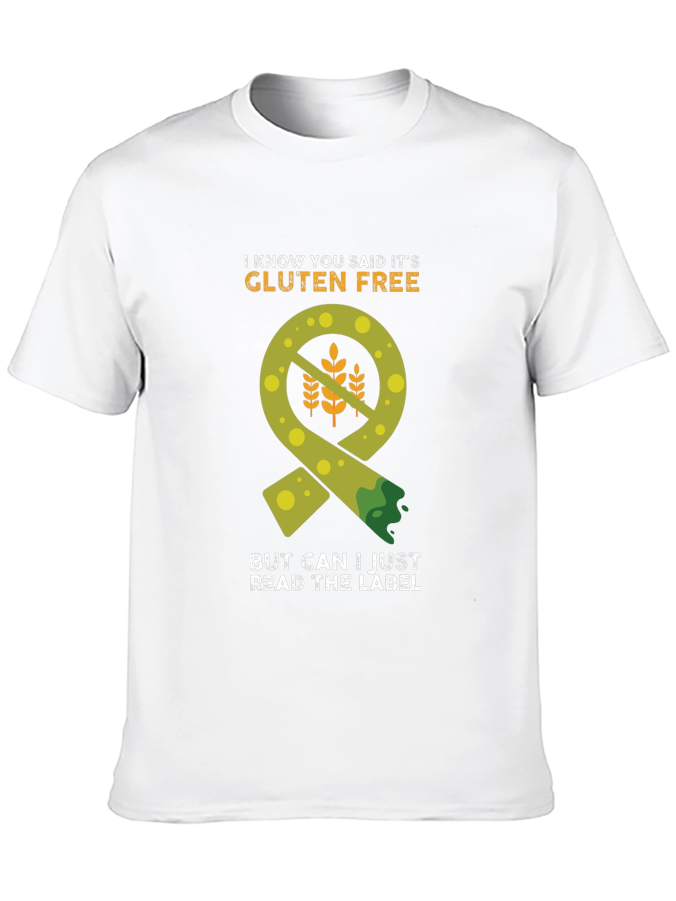 Gluten-Free Label Humor T-Shirt