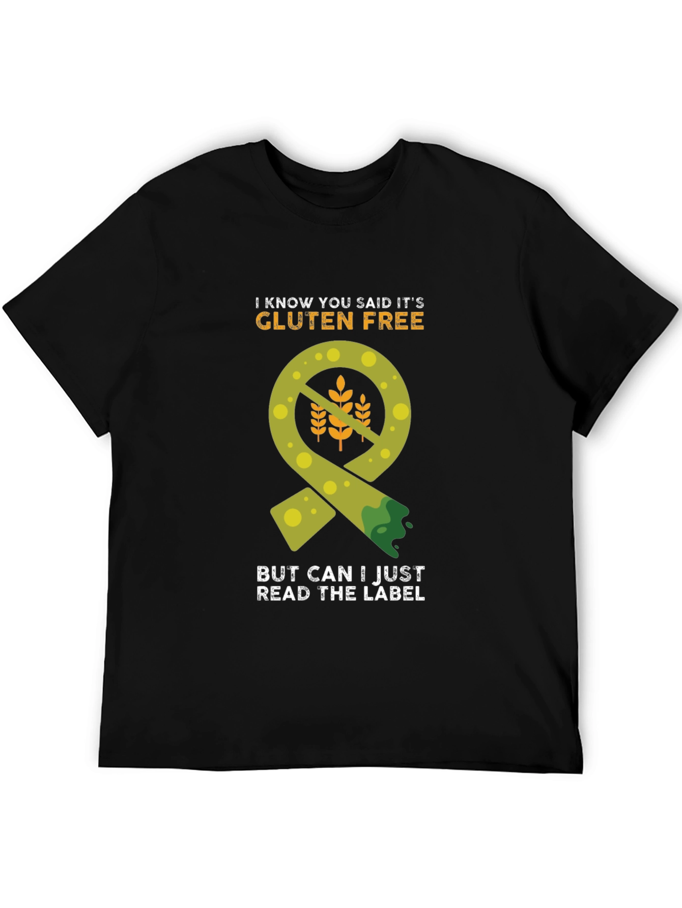 Gluten-Free Label Humor T-Shirt