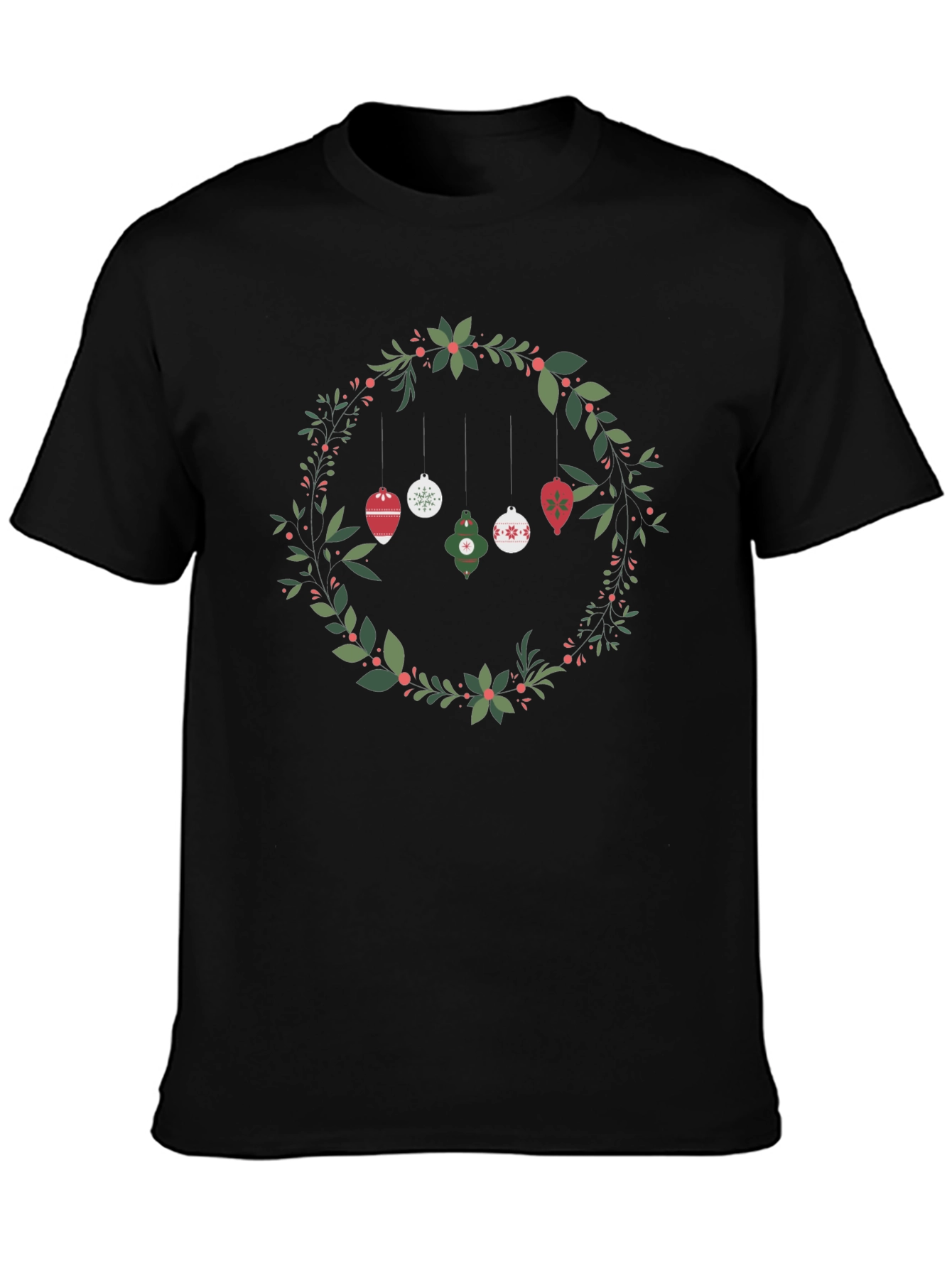 Festive Wreath Ornament Graphic Tee