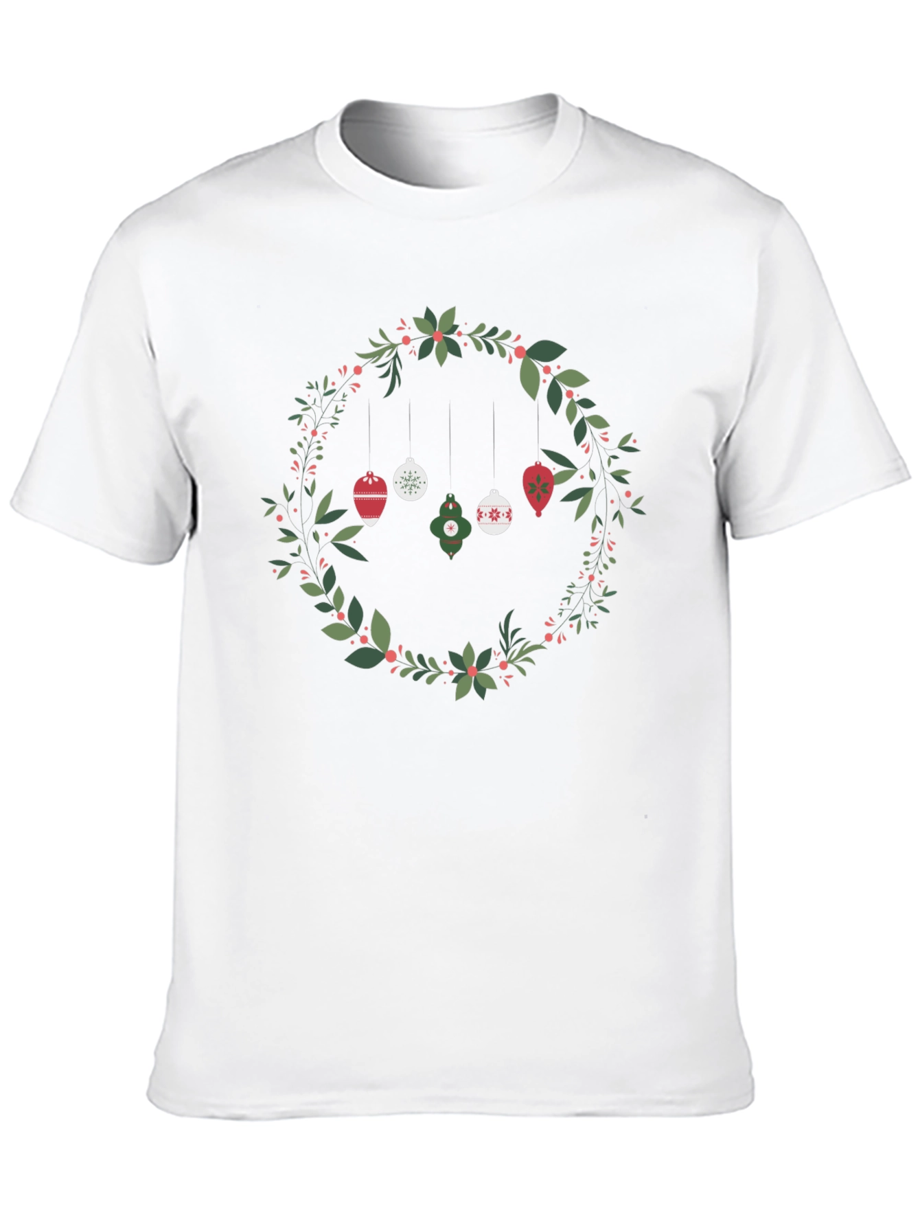 Festive Wreath Ornament Graphic Tee