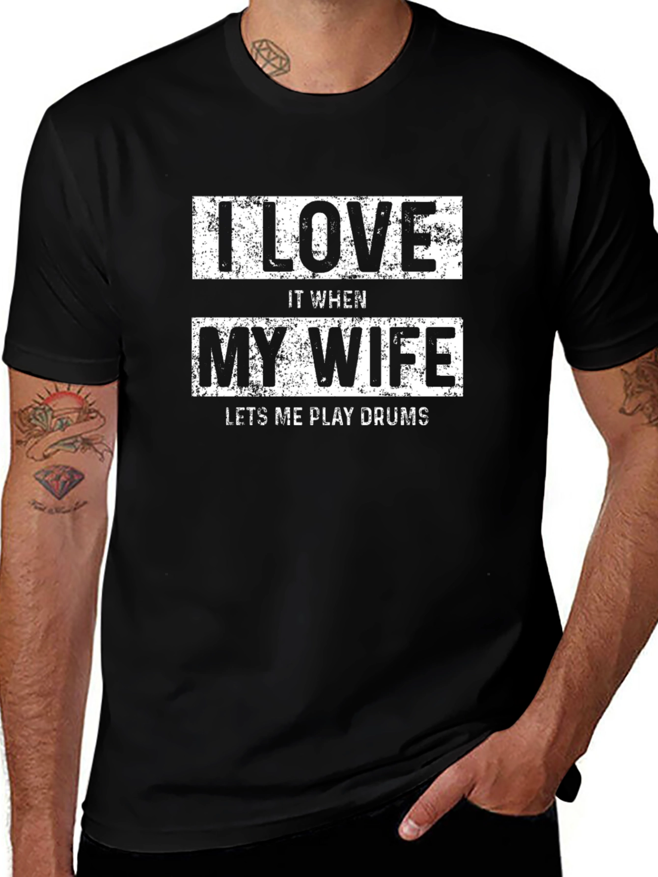 I Love My Wife Drummer Tee