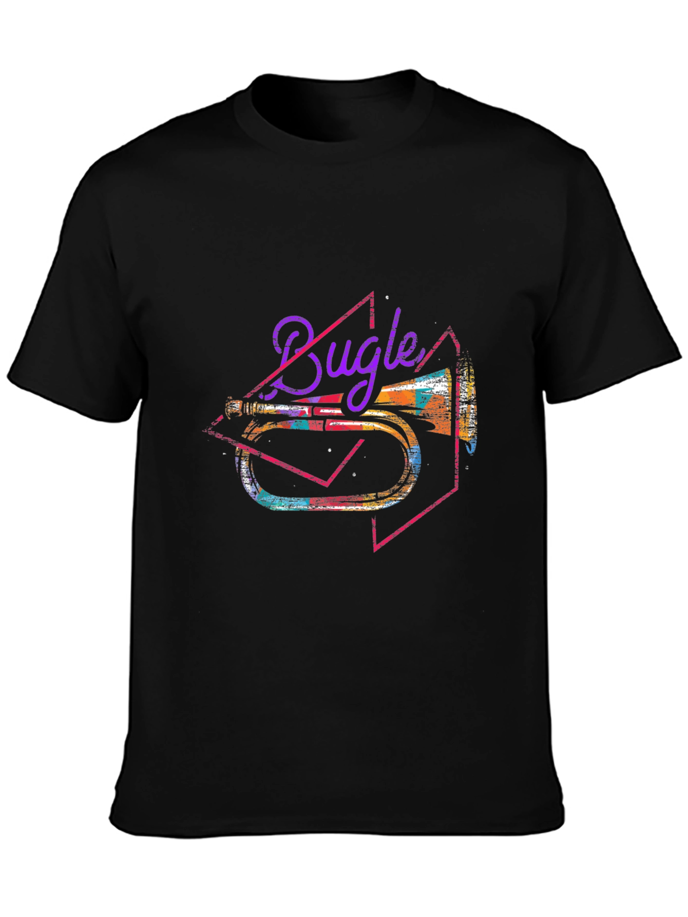 Bugle Graphic Tee - Retro Musical Instrument Shirt
