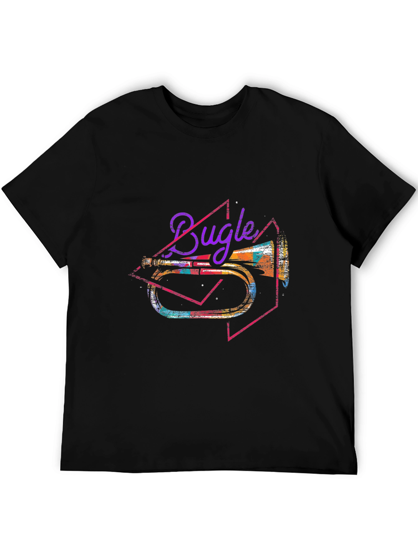 Bugle Graphic Tee - Retro Musical Instrument Shirt