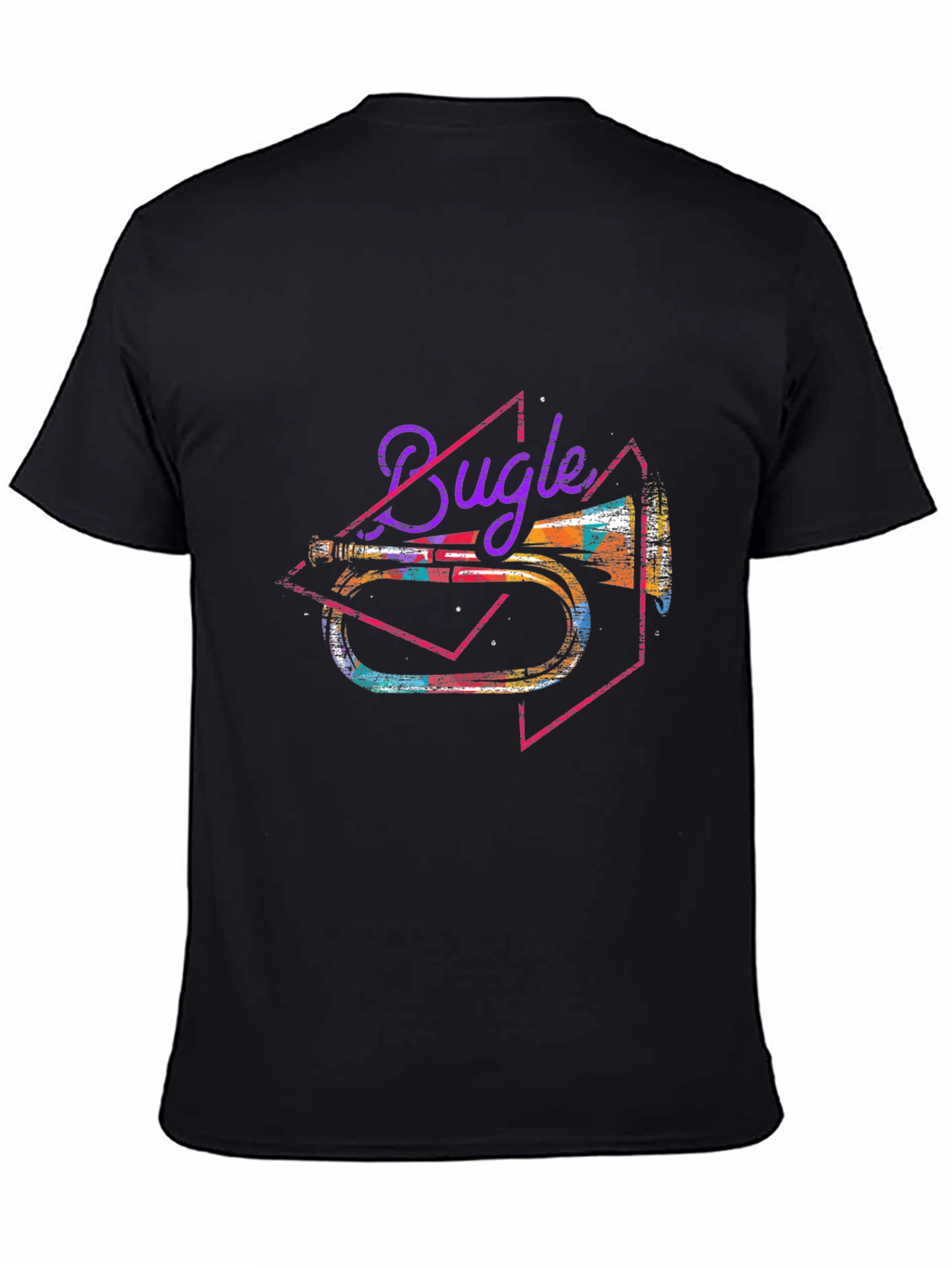 Bugle Graphic Tee - Retro Musical Instrument Shirt