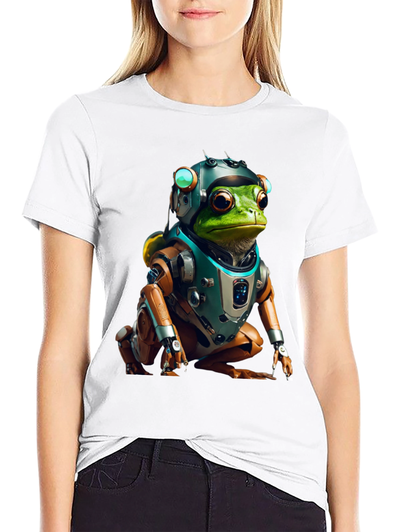 Cyber Frog T-Shirt - Sci-Fi Amphibian Style