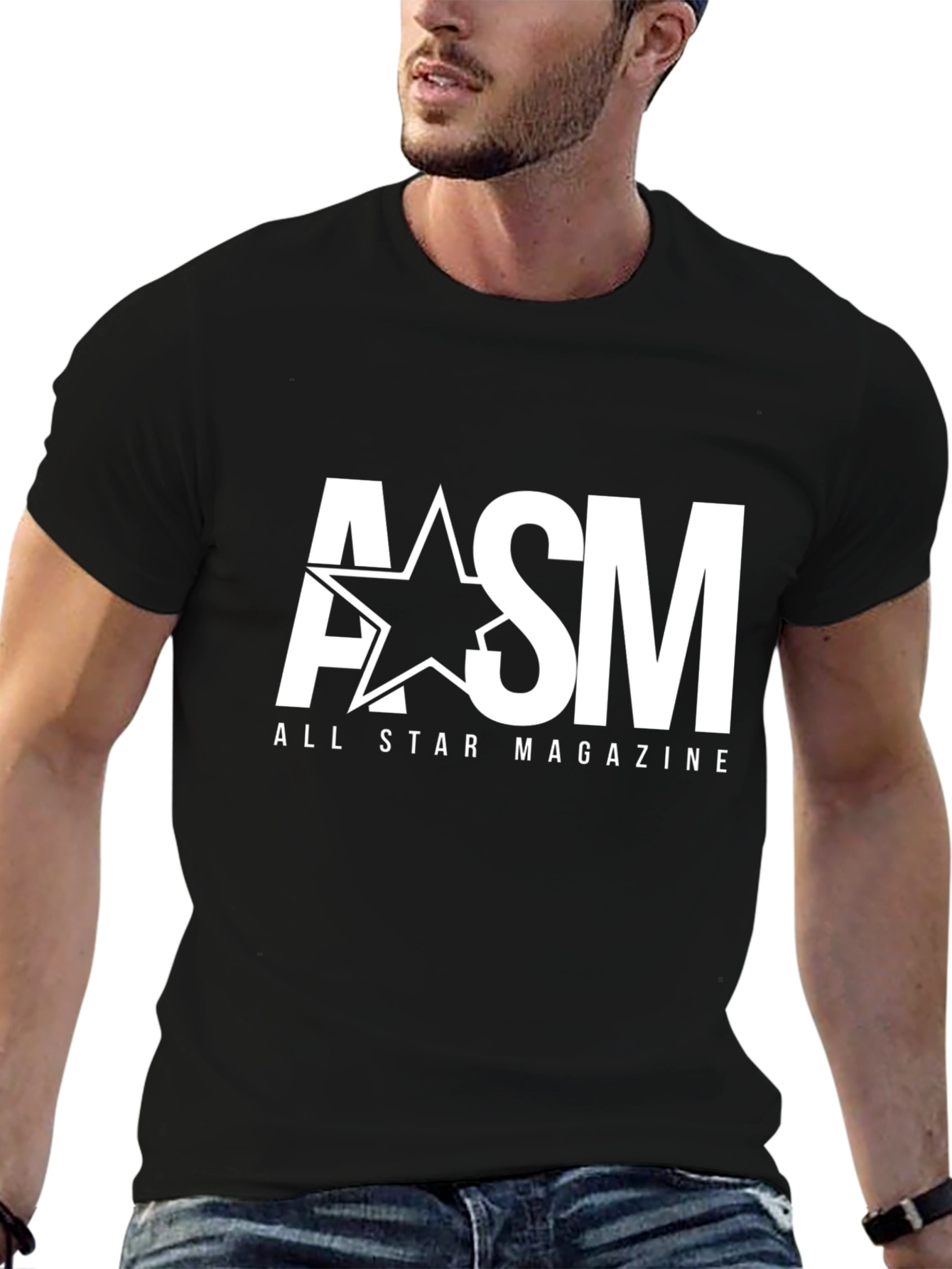 ASM All Star Magazine Black Graphic T-Shirt