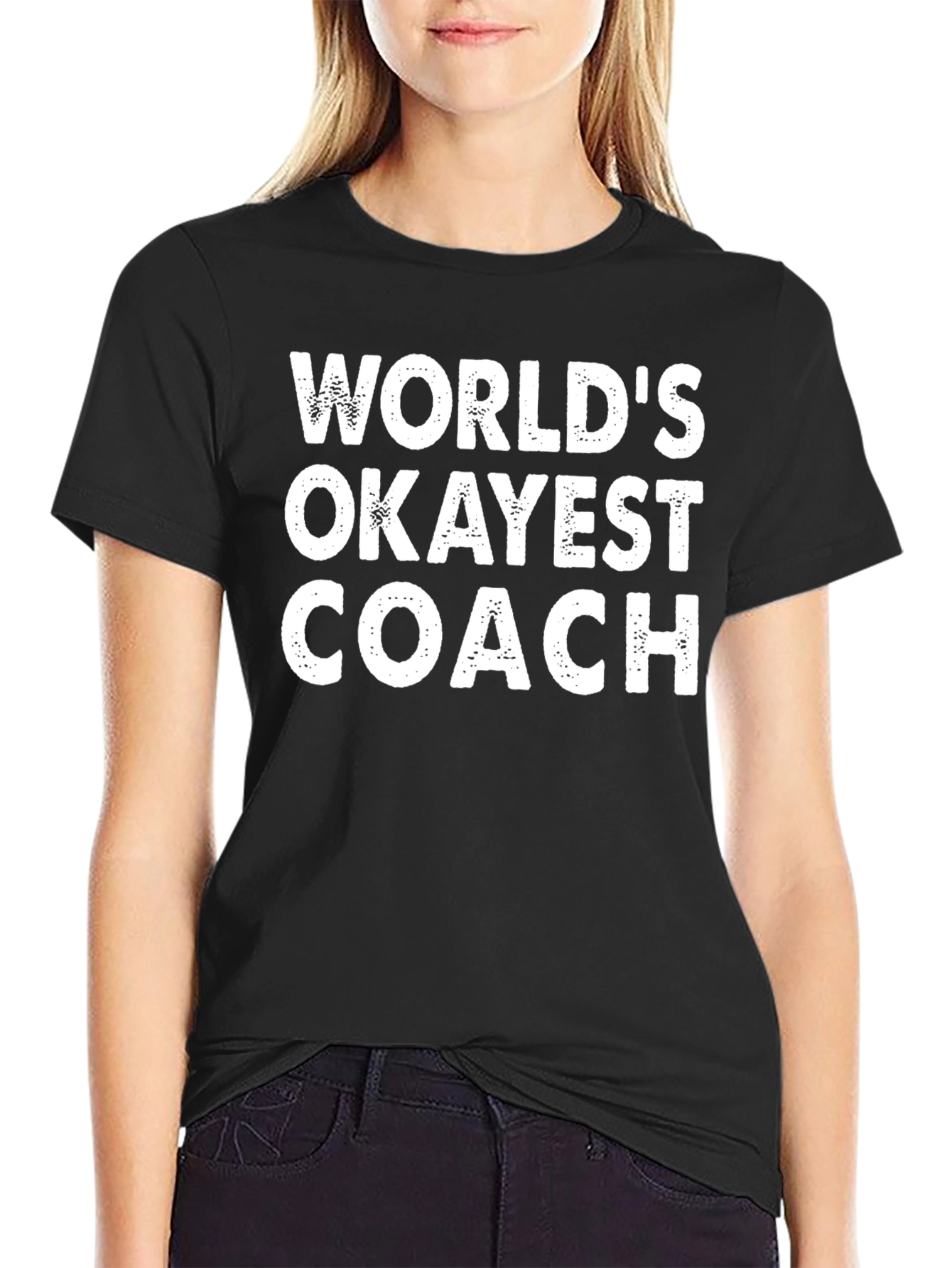 Worlds Okayest Coach T-Shirt - Funny Novelty Tee