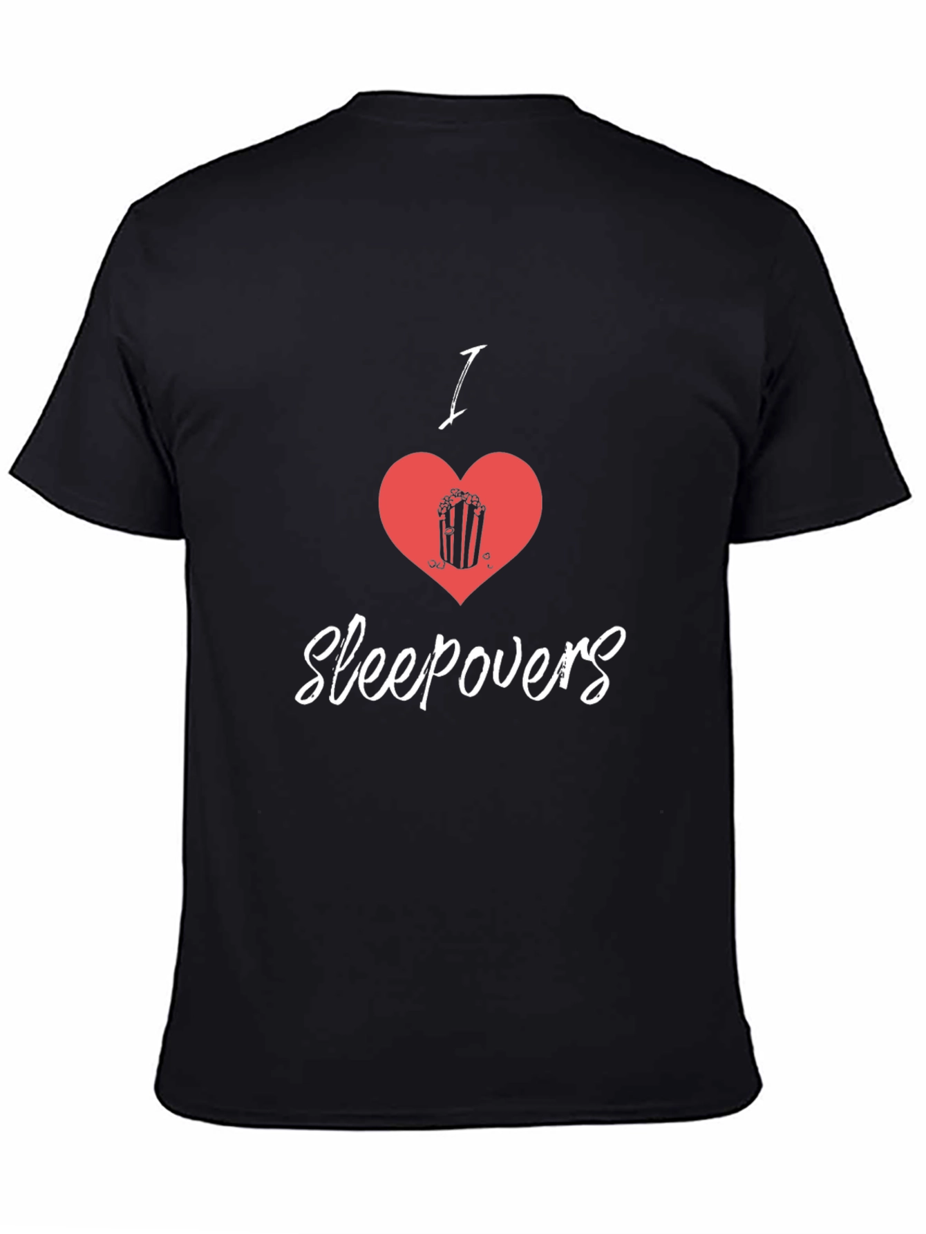 I Heart Sleepovers Black Graphic Tee