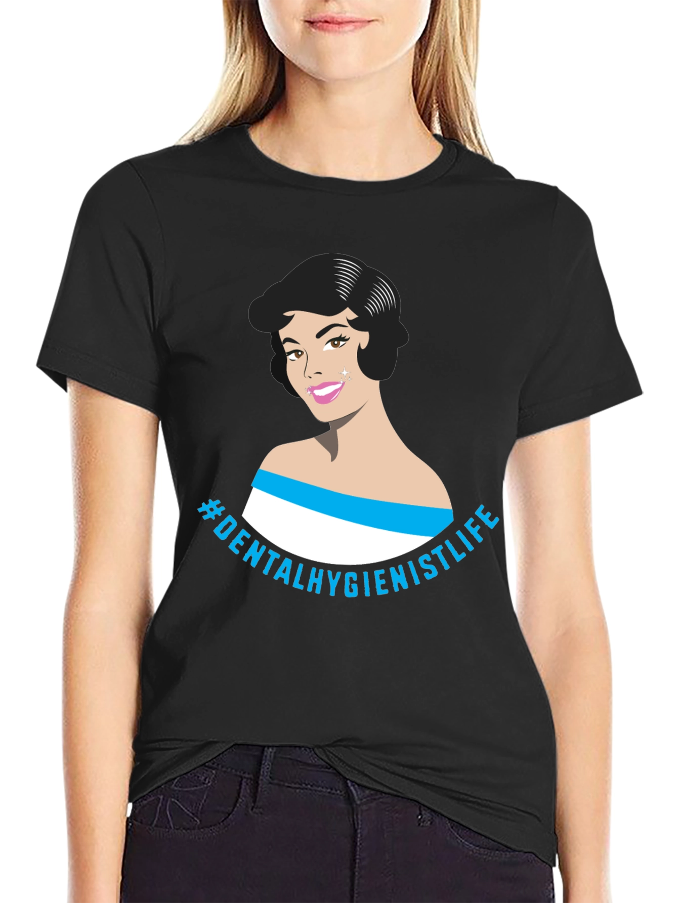 Dental Hygienist Life Graphic Tee - Black