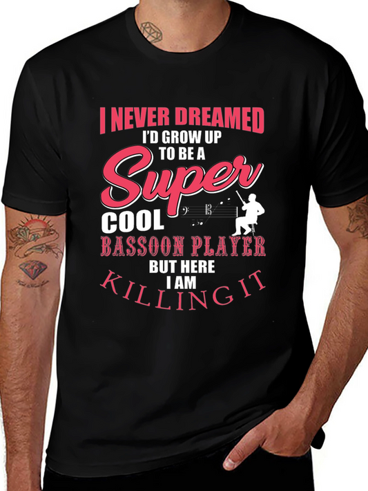 Super Cool Bassoon Player Graphic T-Shirt