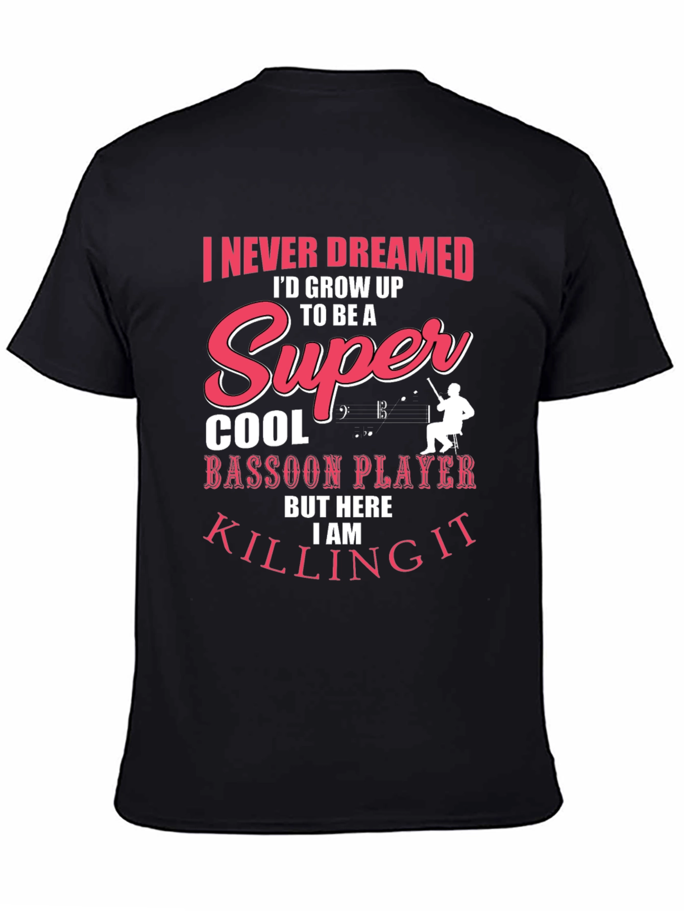 Super Cool Bassoon Player Graphic T-Shirt
