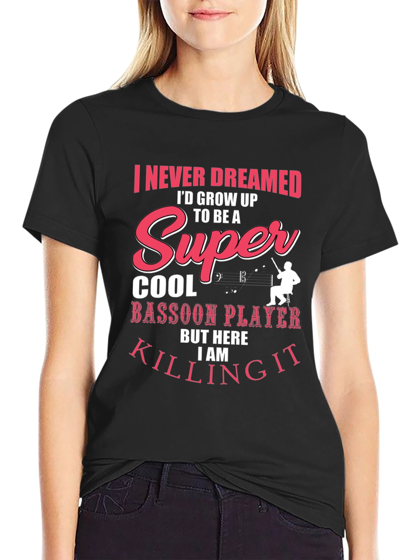 Super Cool Bassoon Player Graphic T-Shirt