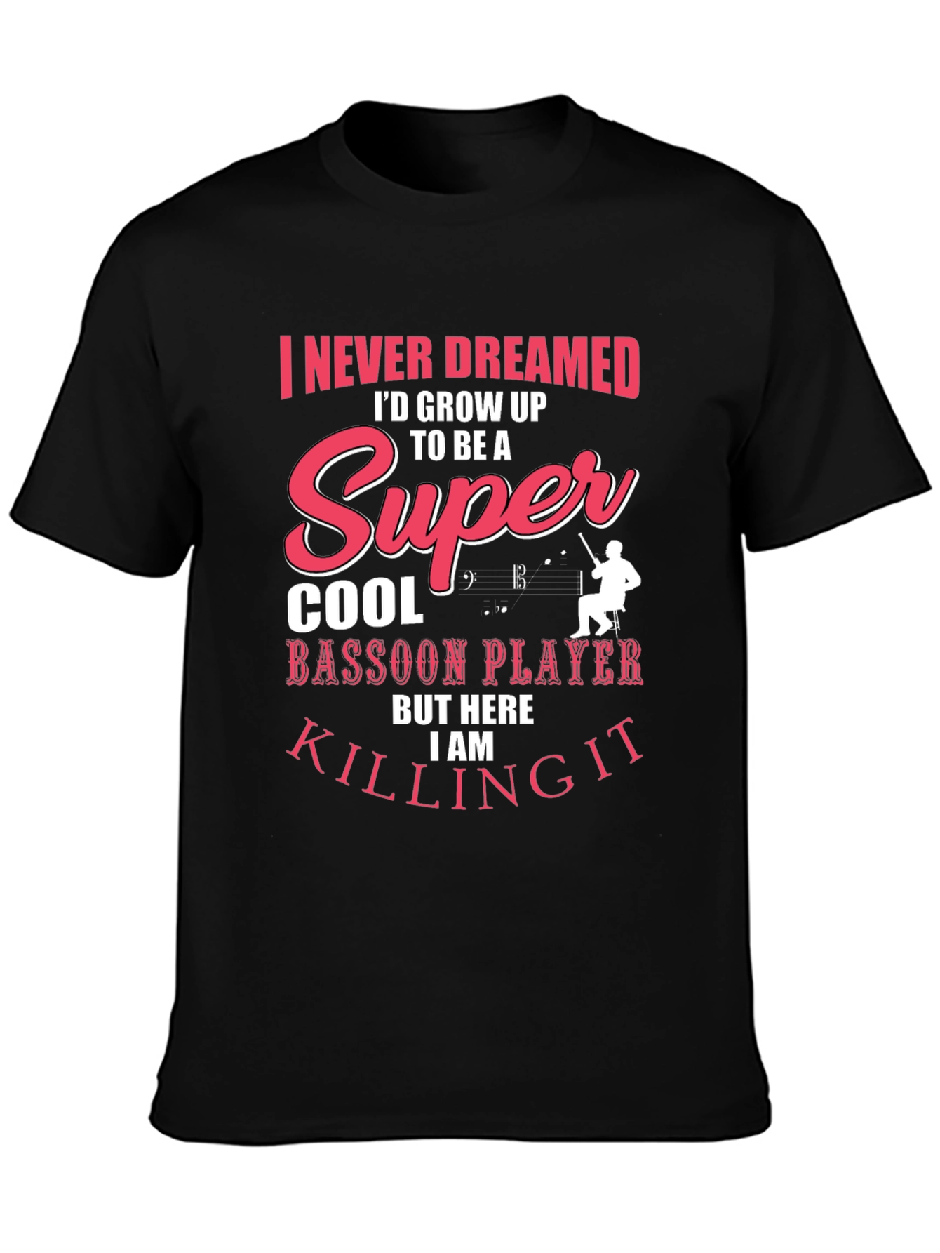 Super Cool Bassoon Player Graphic T-Shirt