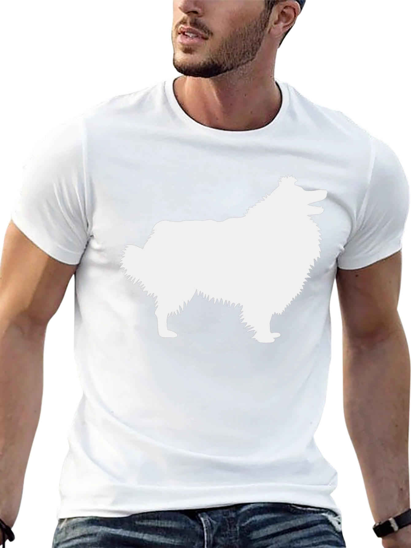 Sheltie Dog Silhouette T-Shirt - Unisex Tee