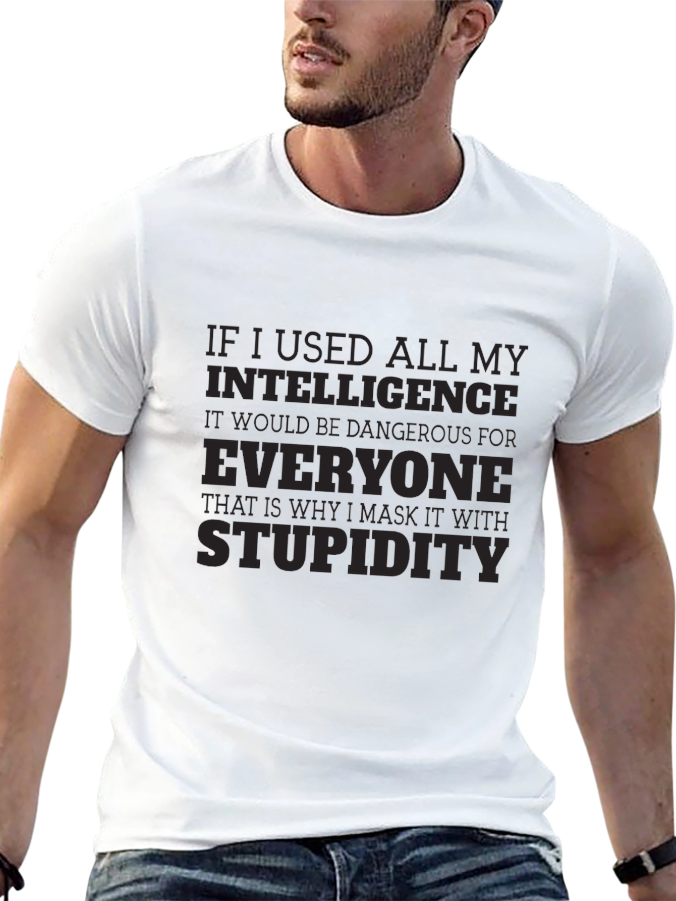 Intelligent Stupidity Graphic Tee - Sarcastic Mens T-Shirt