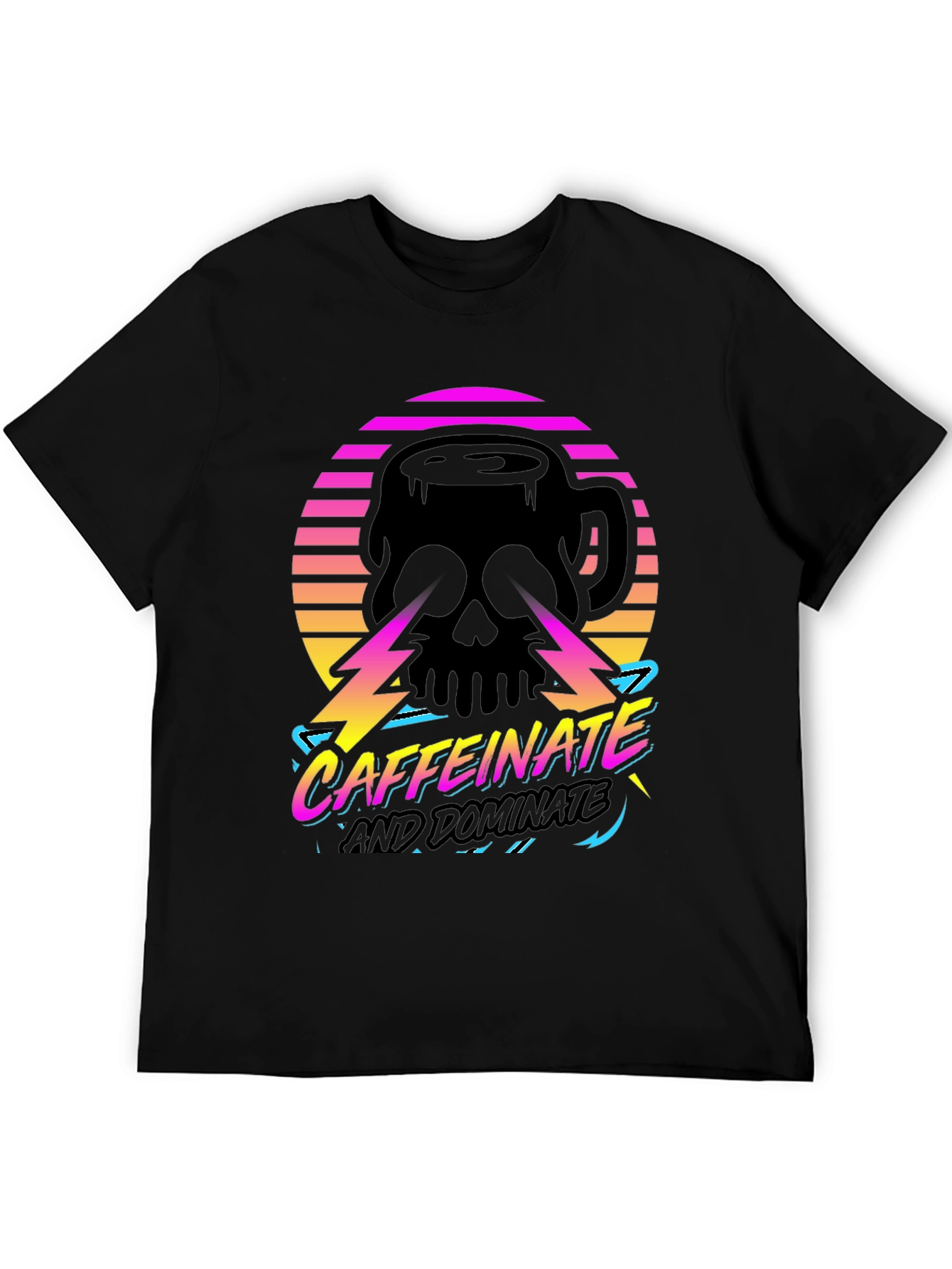 Caffeinate and Dominate Skull Graphic Tee