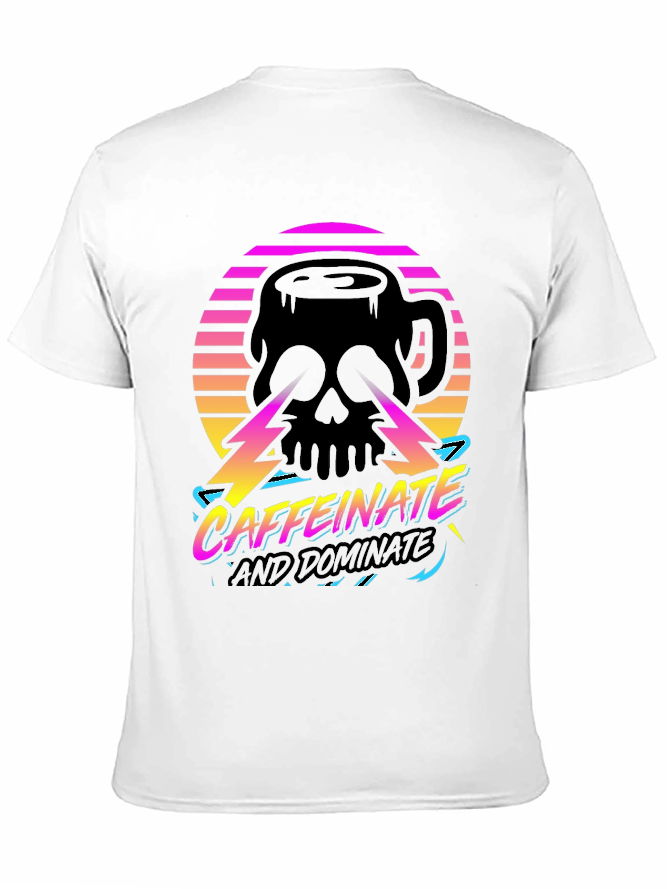 Caffeinate and Dominate Skull Graphic Tee