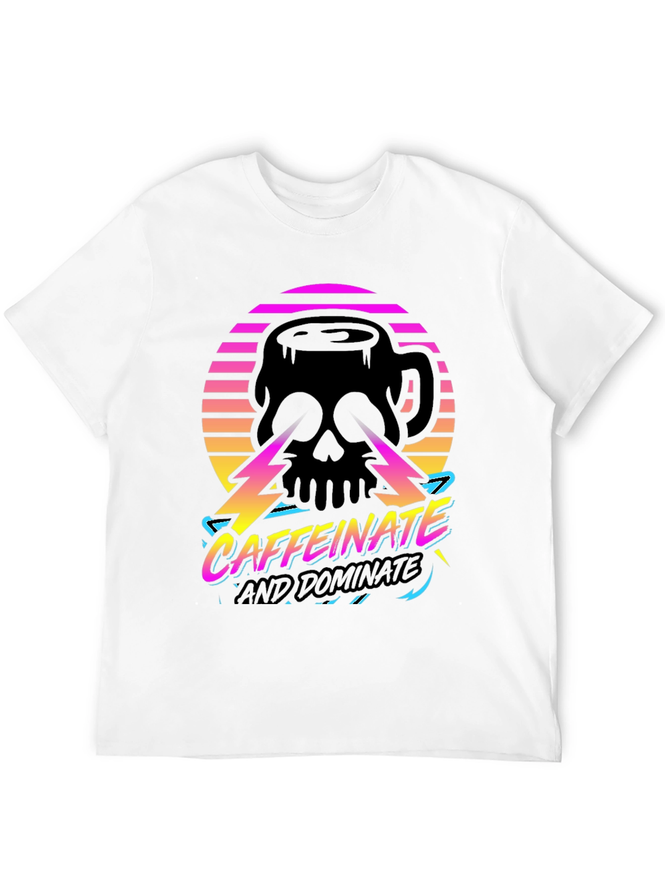 Caffeinate and Dominate Skull Graphic Tee
