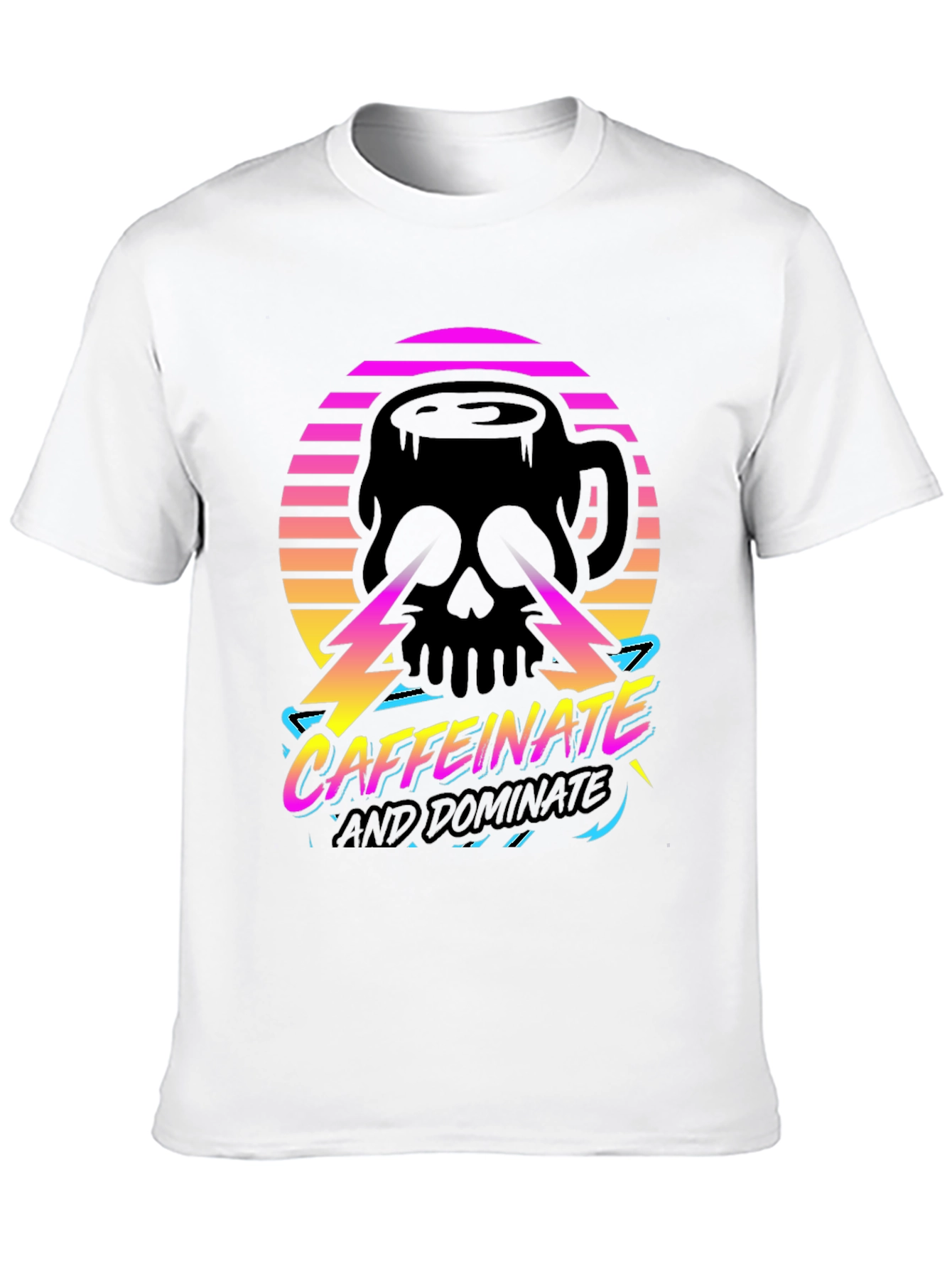 Caffeinate and Dominate Skull Graphic Tee