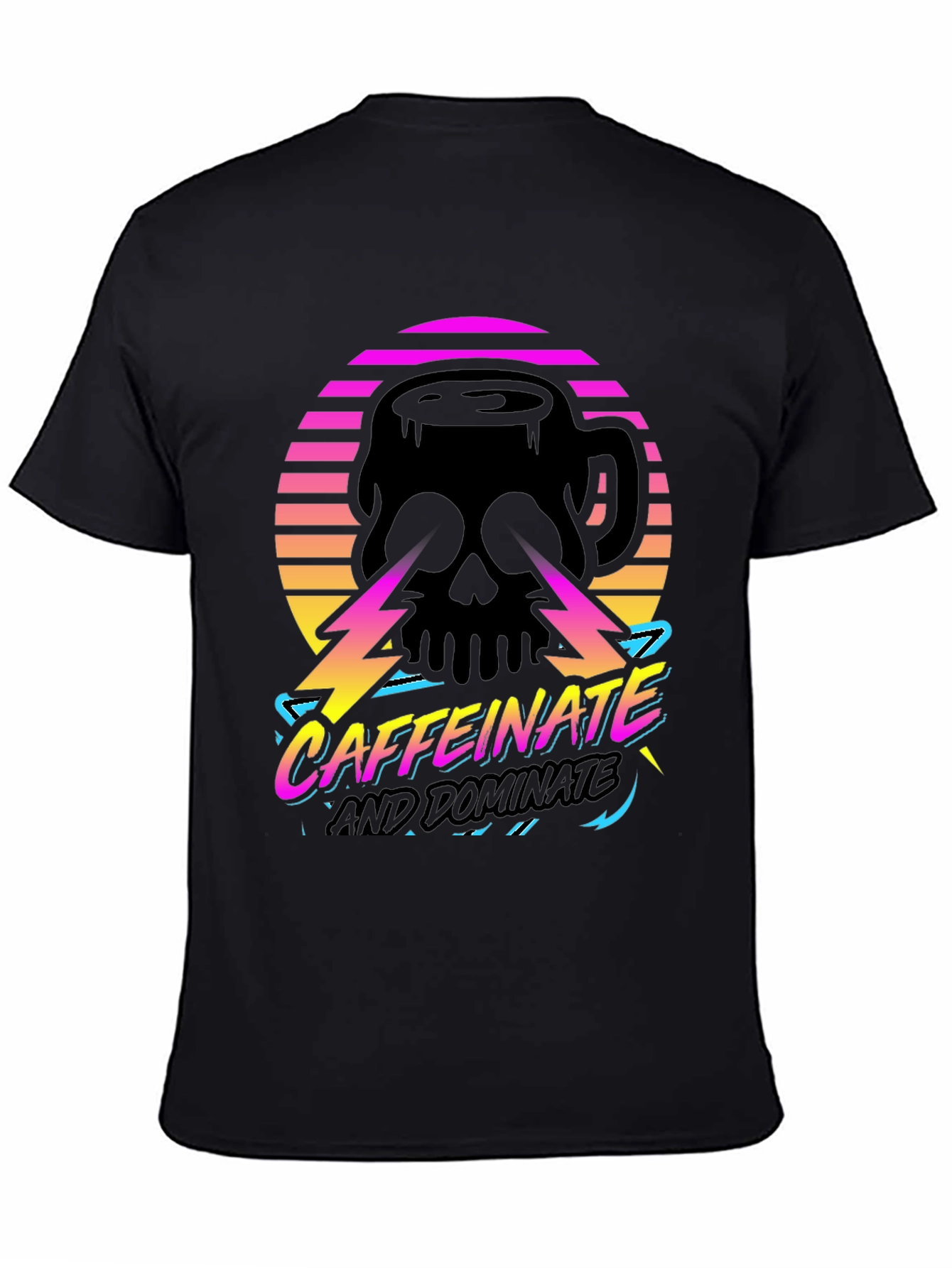 Caffeinate and Dominate Skull Graphic Tee