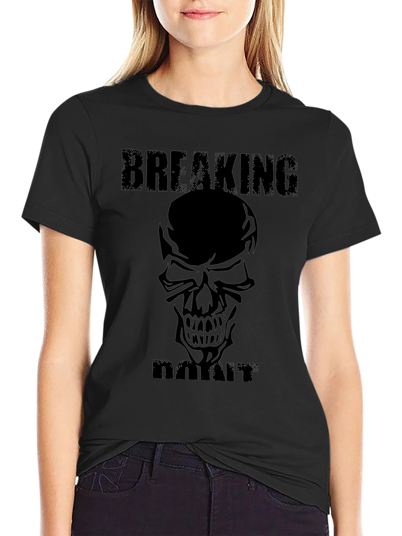 Breaking Point Skull Graphic Tee - Black