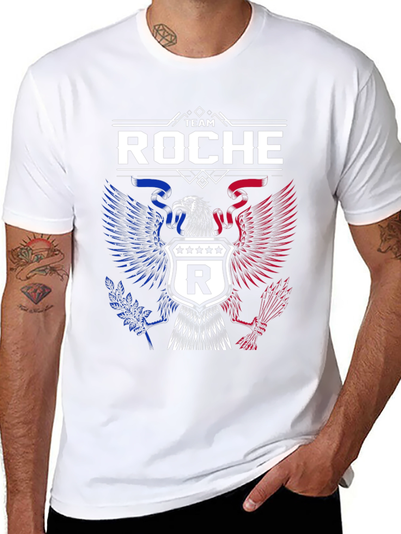 Team Roche Patriotic Eagle Graphic T-Shirt