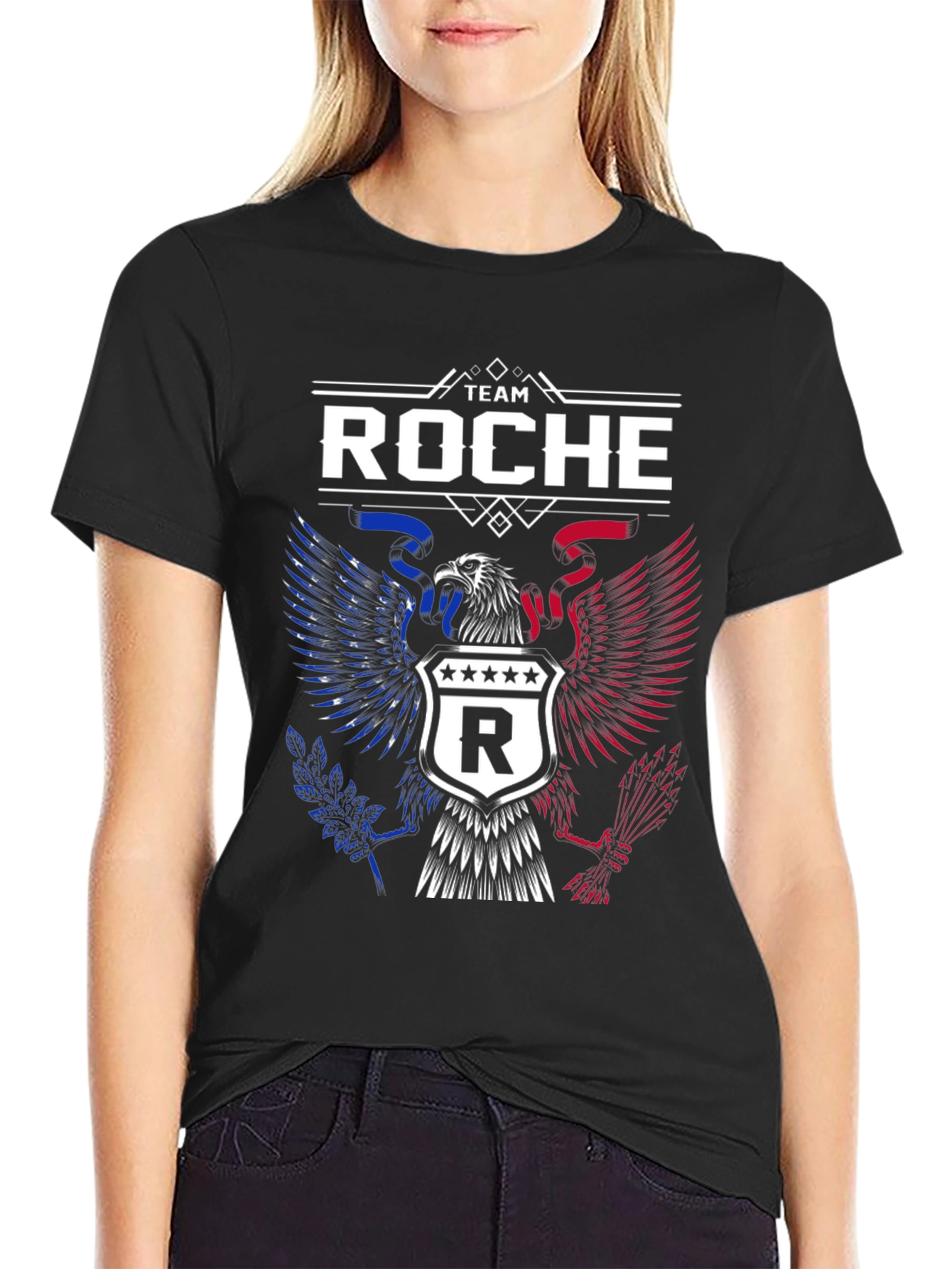 Team Roche Patriotic Eagle Graphic T-Shirt