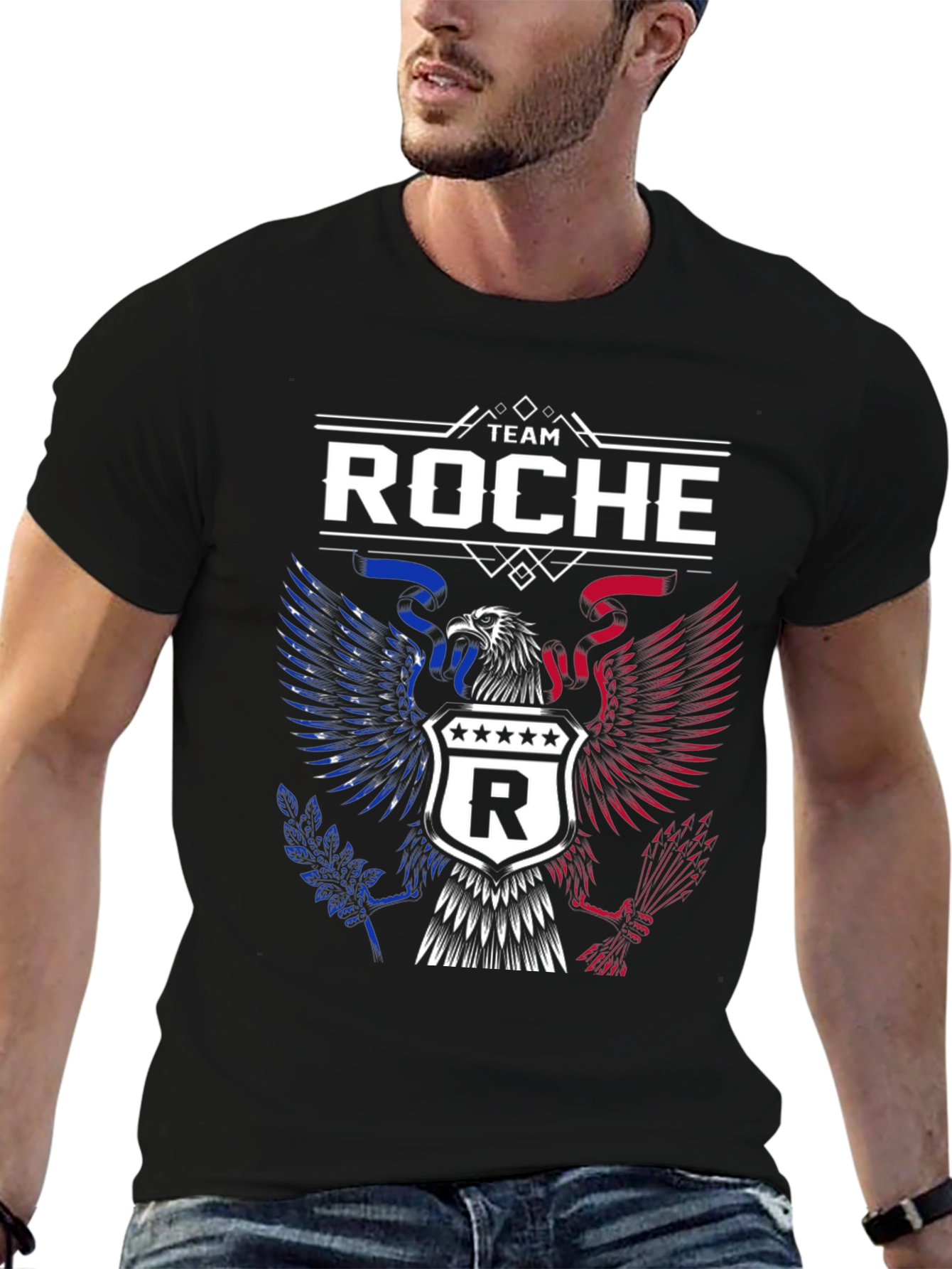 Team Roche Patriotic Eagle Graphic T-Shirt
