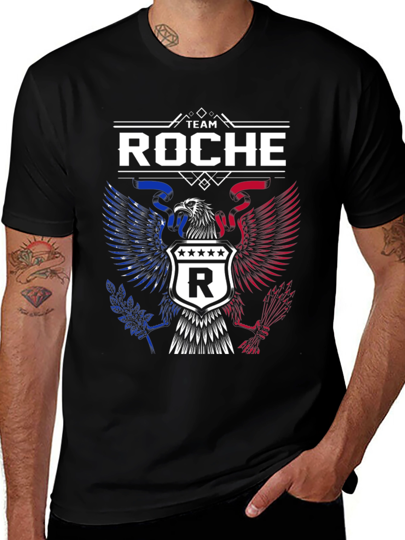 Team Roche Patriotic Eagle Graphic T-Shirt