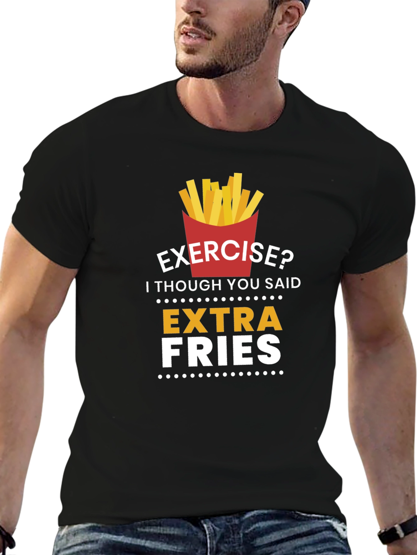 Extra Fries Graphic Tee - Funny Foodie T-Shirt