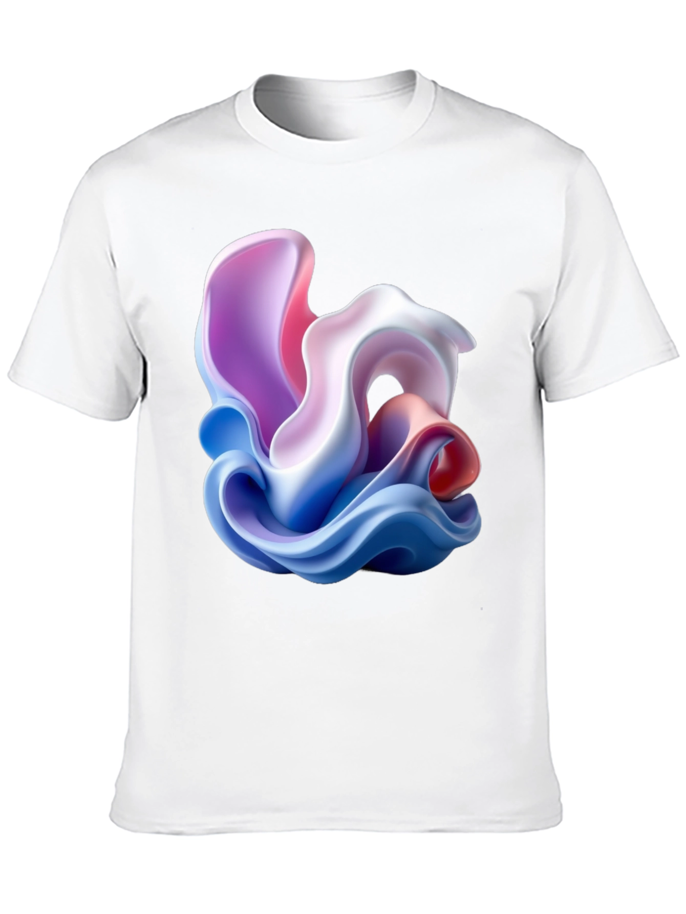 Abstract Swirl Graphic Tee - Modern Art Style