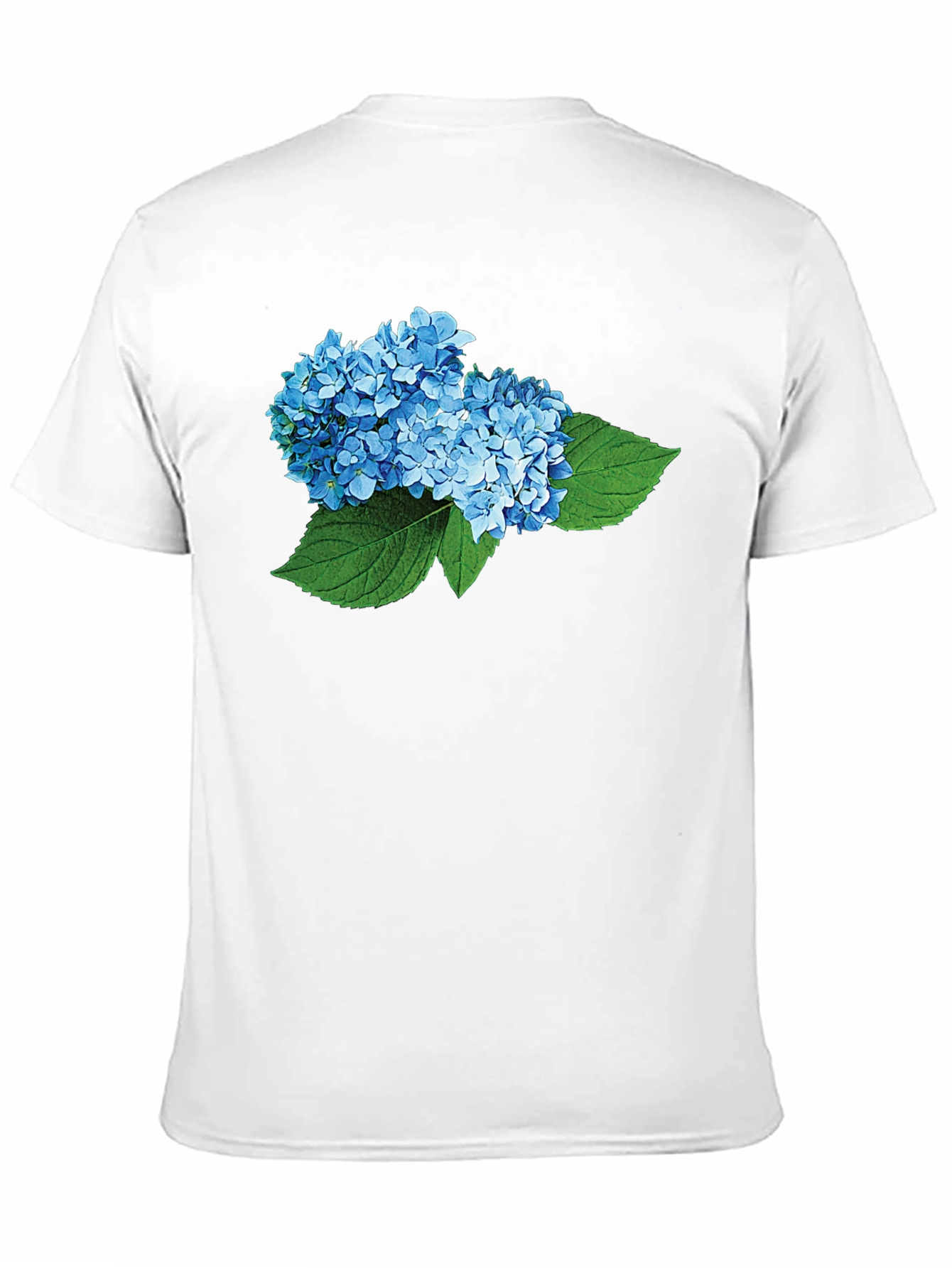 Hydrangea Flower Graphic Black T-Shirt