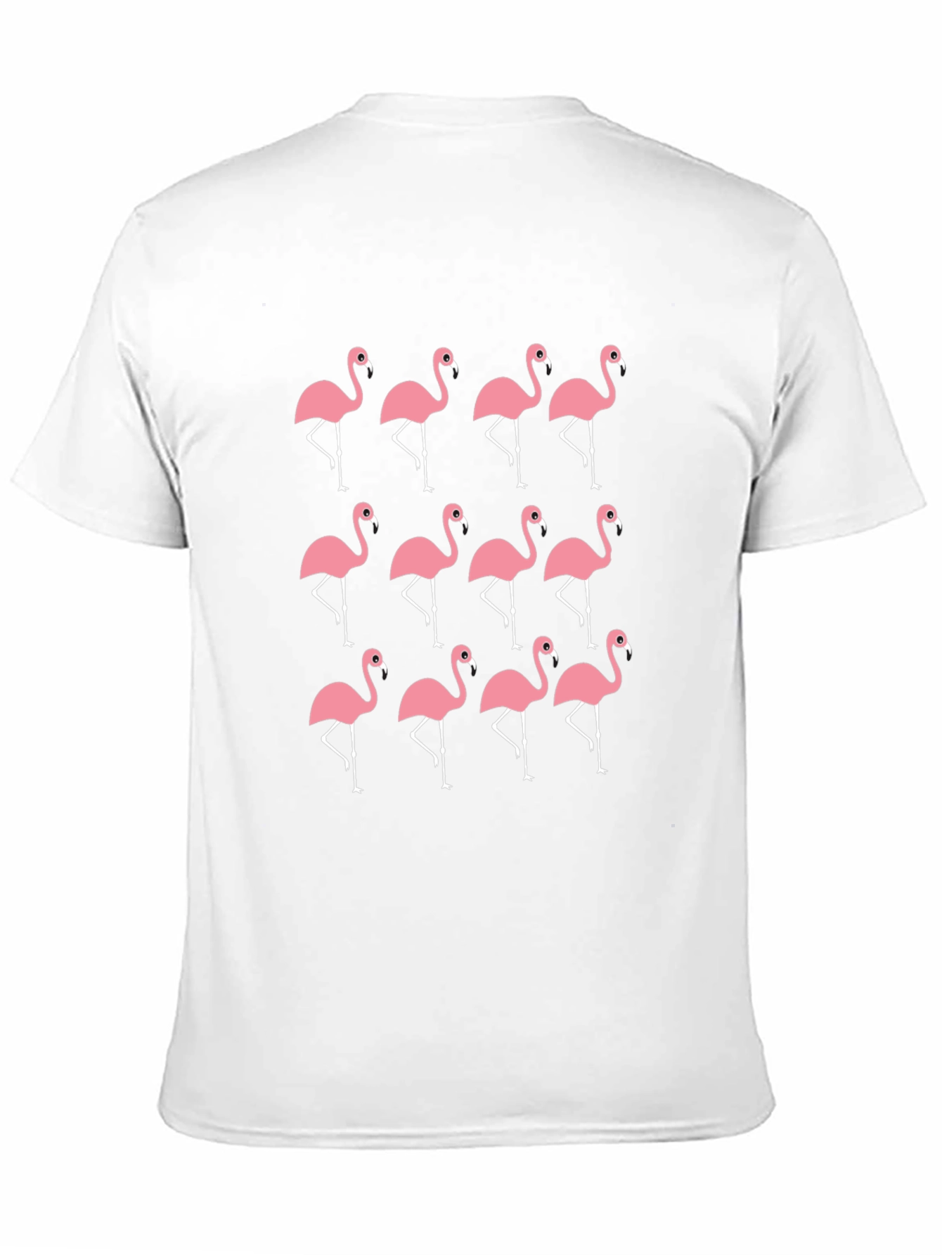 Flamingo Print Black T-Shirt