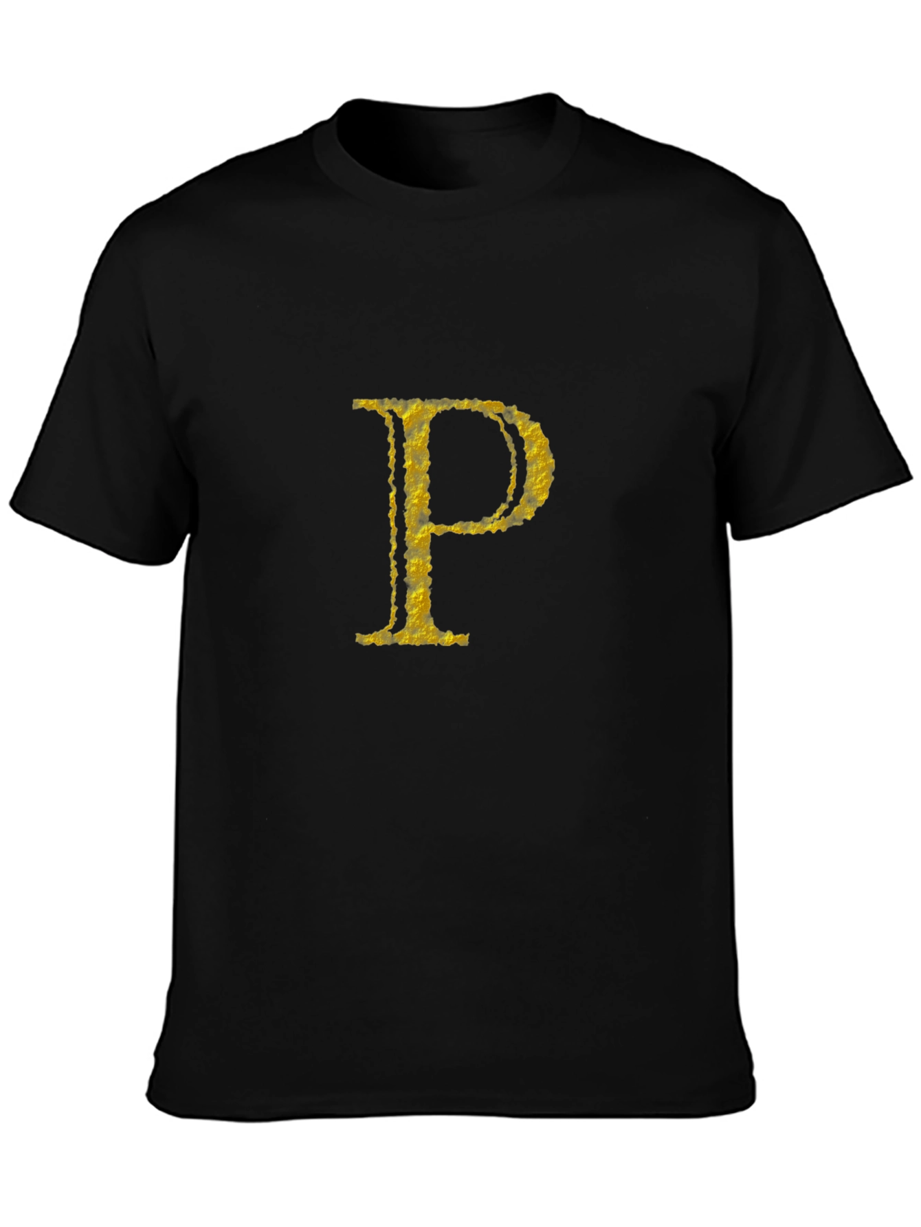 Golden Initial P Black T-Shirt